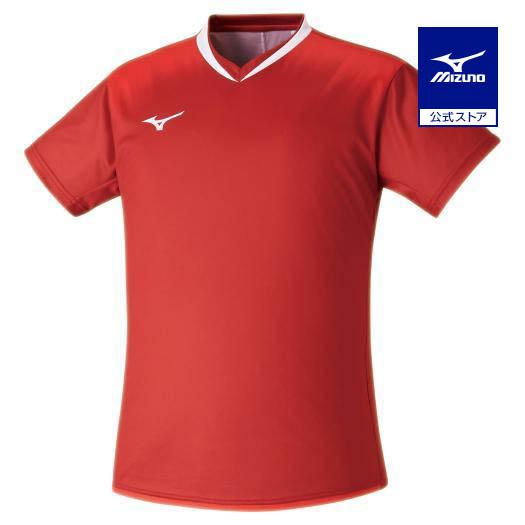ミズノ公式 ゲームシャツ ラケットスポーツ ユニセックス レッド クリアランス