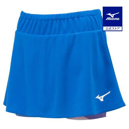 ミズノ公式 スカート ラケットスポーツ レディース ブルー×ビビッド ピンク