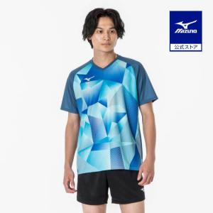 ミズノ公式 ゲームシャツ V首 卓球 ユニセックス タナガーターコイズ｜mizuno-shop