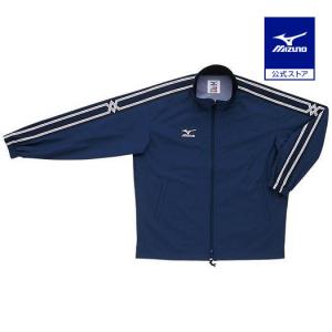 ミズノ公式 ウィンドブレーカーシャツ ネイビー