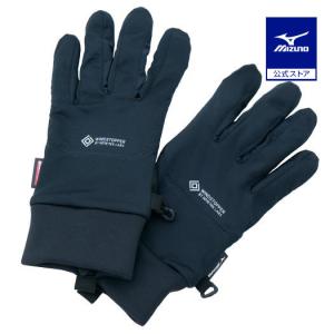 ミズノ公式  発熱素材 WINDSTOPPER ブレスサーモグラブ（タッチパネル対応） ユニセックス ブラック｜mizuno-shop