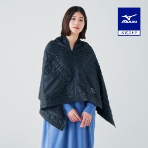 ミズノ公式  発熱素材 ブレスサーモ ブランケットケープ レディース ブラック｜mizuno-shop