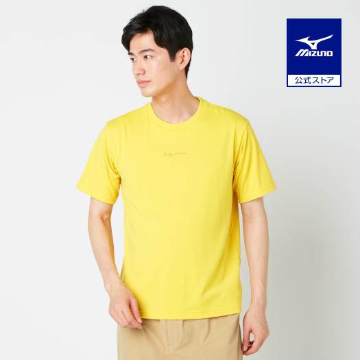 ミズノ公式 リサイクルポリエステルグラフィックTシャツ メンズ S.イエロー