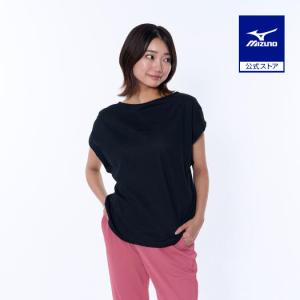ミズノ公式  汗処理／通気 ドライエアロフローアクティブTシャツ レディース ブラック｜mizuno-shop