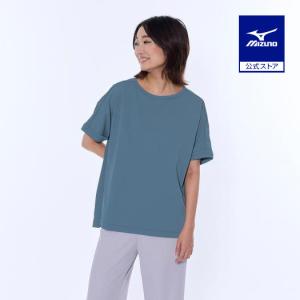 ミズノ公式 アンチスウェット Tシャツ レディース ティールブルー
