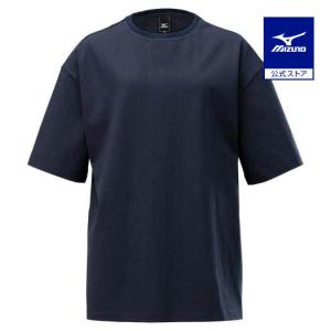 ミズノ公式 撥水Tシャツ 半袖 レディース ネイビー｜mizuno-shop