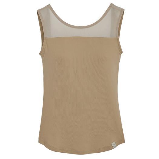 ミズノ公式 Ameri/接触冷感 シアードッキングスリーブレストップス カップ付き ベージュ レディ...