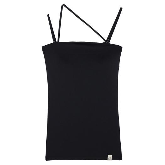 ミズノ公式 Ameri/接触冷感 2WAYチューブトップス カップ付き ブラック レディース