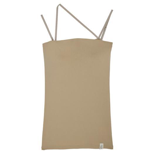 ミズノ公式 Ameri/接触冷感 2WAYチューブトップス カップ付き ベージュ レディース