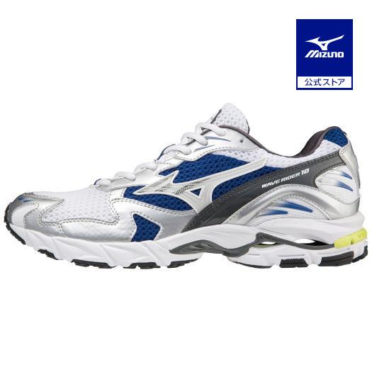 ミズノ公式 WAVE RIDER 10 ホワイトxオフホワイトxブルー ユニセックス