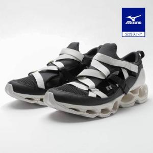 ミズノ公式 WAVE PROPHECY STRAP ユニセックス ブラック×ホワイト スニーカー レディース メンズ クリアランス