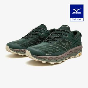 ミズノ公式 WAVE MUJIN LS GTX ユニセックス ダークグリーン×グリーン×ブラウン クリアランス