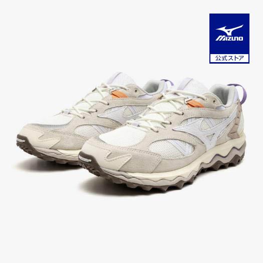 ミズノ公式 WAVE MUJIN TL ユニセックス ライトベージュ×ホワイト×パープル