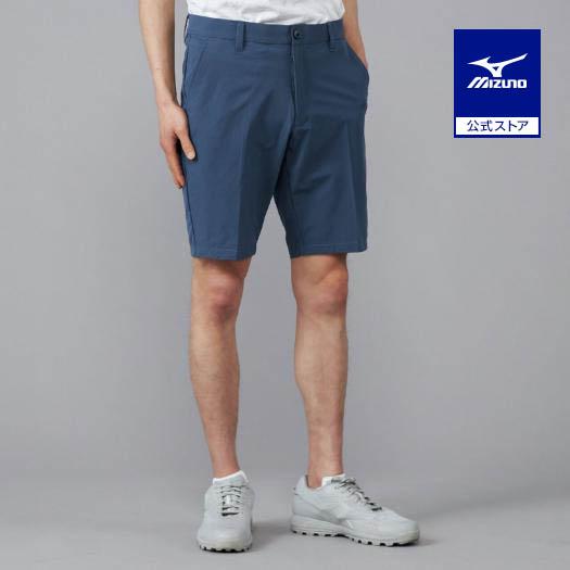 ミズノ公式 ゴルフウェア ストレッチハーフパンツ メンズ インディゴブルー