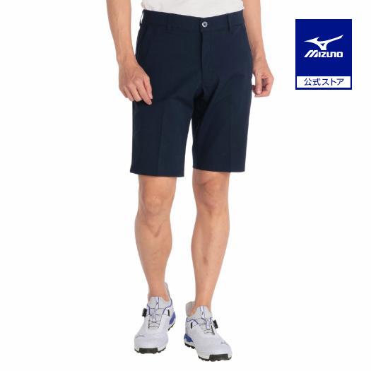 ミズノ公式 ゴルフウェア ストレッチチノムーブハーフパンツ 大きいサイズ ディープネイビー メンズ