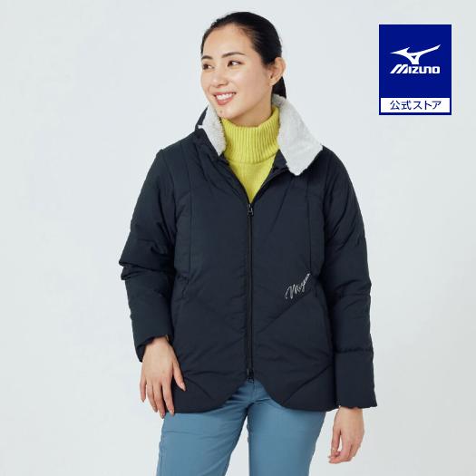 ミズノ公式 【吸湿発熱】ブレスサーモバルキーダウンジャケット ブラック レディース