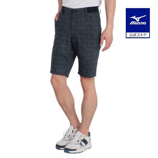 ミズノ公式 ゴルフウェア ネクスライトストレッチヒーローハーフパンツ メンズ ネイビー杢 クリアラン...