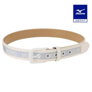 MIZUNO（ミズノ） ミズノ公式 ロゴ型押し合成樹脂ベルト ホワイト