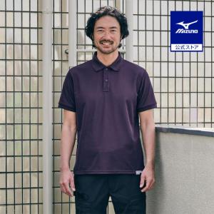 ワークウェア 作業着 ワーキングエヌ ミズノ公式 ジャガードポロシャツ ワーキング パープル ユニセックス｜ミズノ公式オンライン Yahoo!店