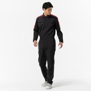 ミズノ　つなぎ(通年向け) ［ユニセックス］ 4XL-8 09：ブラック×レッド　F2JK158109 ミズノ公式 つなぎ 通年/制電素材 ユニセックス ブラック - 最安値