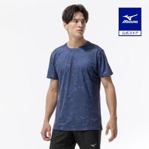 ミズノ公式 汗処理 通気 ドライエアロフローグラフィックTシャツ エステートブルー メンズ｜ミズノ公式オンライン Yahoo!店