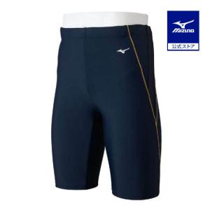 ミズノ公式 アクアフィットネス用ルーズスパッツ メンズ ネイビー×ゴールド クリアランスの商品画像