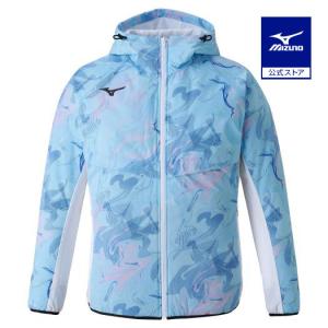 ミズノ公式 サーマルチャージウォーマージャケット 中綿 ユニセックス ブルーマーブル｜mizuno-shop