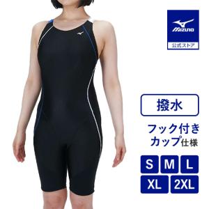 ミズノ公式 アクアフィットネス用EZ SWIM オールインワン レディース ブラック×ブルー×ホワイト