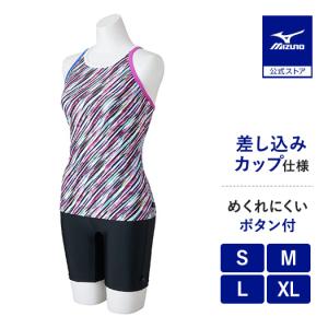 ミズノ公式 アクアフィットネス用セパレーツ ボタン付 ピンク レディース