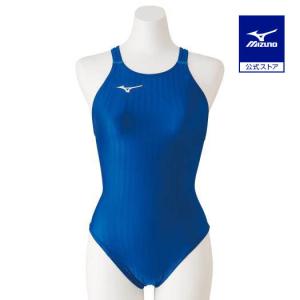 ミズノ公式 競泳用ミディアムカット レースオープンバック レディース ブルー｜mizuno-shop