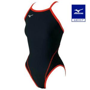 l*a様 Mizuno 競泳水着 L 黒/赤 競泳練習用ミディアムカット|N2MAB771|競泳水着|スイム|ミズノ公式