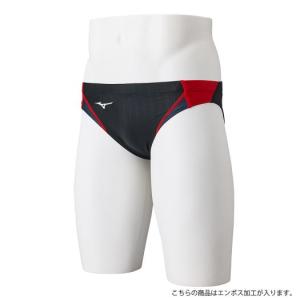 ミズノ公式 競泳用Vパンツ メンズ ブラック×レッド×チャコール｜mizuno-shop