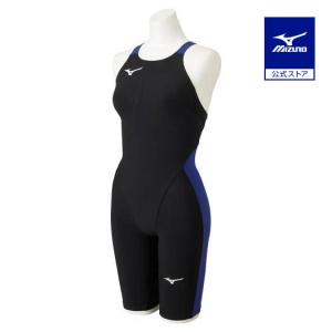 ミズノ公式 競泳用MX・SONIC α II ハーフスーツ レディース ブラック×ブルー｜mizuno-shop
