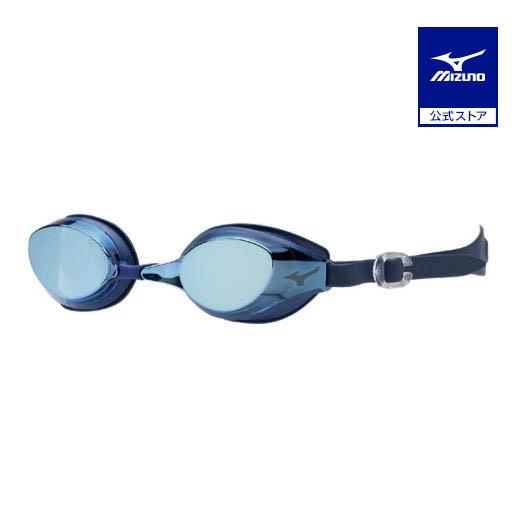 ミズノ公式 ゴーグル クッション一体成型 ユニセックス ネイビー×パステルイエローミラー Tv：22...