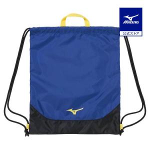 ミズノ公式 ランドリーバッグ スイム ブルー×イエロー