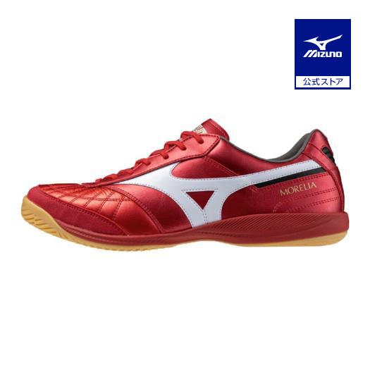 ミズノ公式 モレリア SALA JAPAN IN フットサル ルビーレッド×ホワイト ユニセックス