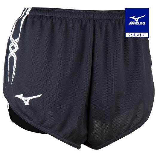 ミズノ公式 レーシングパンツ 陸上競技 レディース ブラック×ホワイト クリアランス