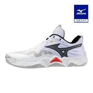 ウェーブモーメンタム3 Mizuno バレーボールシューズ ホワイト/ネイビー MIZUNO（ミズノ） ミズノ公式直営店限定 ウエーブモーメンタム 3