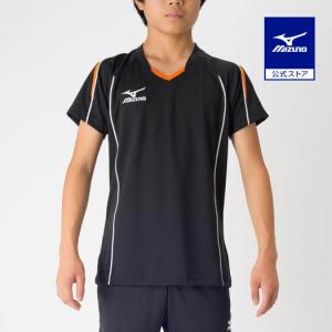 ミズノ公式 プラクティスシャツ ユニセックス ブラック×フレイムオレンジ｜ミズノ公式オンライン Yahoo!店