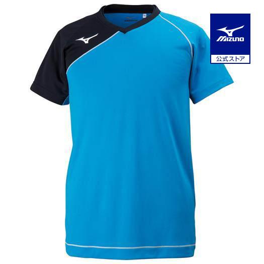 ミズノ公式 ゲームシャツ バレーボール ユニセックス ディーバブルー×ブラック
