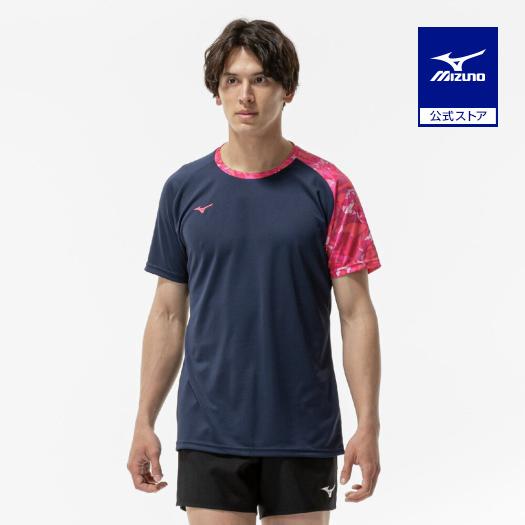 ミズノ公式 プラクティスシャツ バレーボール  ドレスネイビー×コーラル ユニセックス