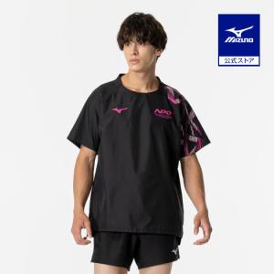 ミズノ公式 N-XTピステ 半袖 バレーボール ユニセックス ブラック×マゼンタ｜mizuno-shop