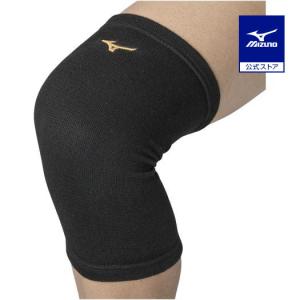 ミズノ公式 膝サポーター パッド無/1個入り バレーボール ユニセックス ブラック×ゴールド