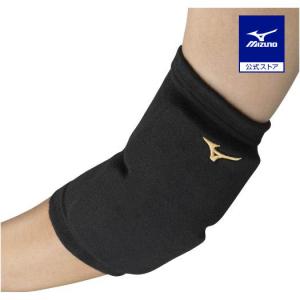 ミズノ公式 肘サポーター パッド有／1個入り バレーボール ユニセックス ブラック×ゴールド｜mizuno-shop