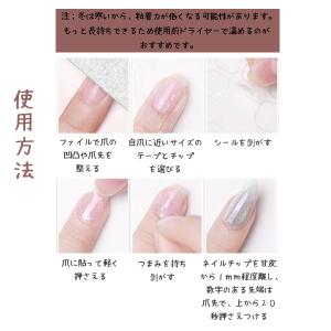 ネイルチップ グミシール付き チップ ショート...の詳細画像3