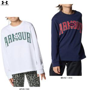 ◆メール便対応商品◆UNDER ARMOUR（アンダーアーマー）UAヘビーウエイト コットン グラフィック ロングスリーブTシャツ（1381169） Tシャツ 長袖 ロンT キッズ｜mizushimasports