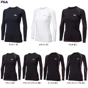 ◆メール便対応商品◆FILA（フィラ）コンプレッションクルーネックシャツ（419402）スポーツ トレーニング インナー ランニング 着圧 レディース