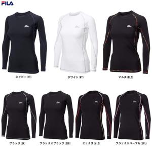 ◆メール便対応商品◆FILA（フィラ）コンプレッションクルーネックシャツ（419402）スポーツ トレーニング インナー ランニング 着圧 レディース｜ミズシマスポーツ株式会社