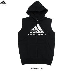 adidas（アディダス）コンバット パーカー（ADICJCSWS）スポーツ トレーニング フィットネス カジュアル 裏起毛 ジャケット ノースリーブ フードあり メンズ｜mizushimasports