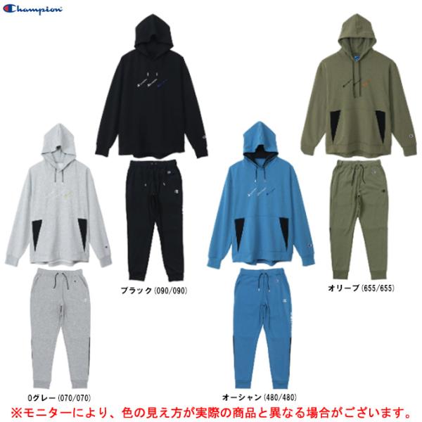 Champion（チャンピオン）テックウィーブ テリー フーデッド スウェット シャツ パンツ 上下...